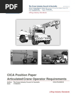 CICA Position Paper Articulated Crane Operator Requirements: Lifting Industry Standards