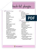 Checklist Plongee Rose