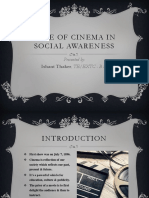 Role of Cinema in Social Awareness: Ishant Thaker, TE/EXTC - B 82