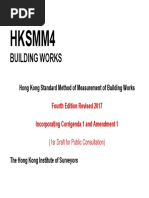 HKSMM4 - Hong Kong Standard Method of Measurement of Building Works Fourth Edition Revised 2017