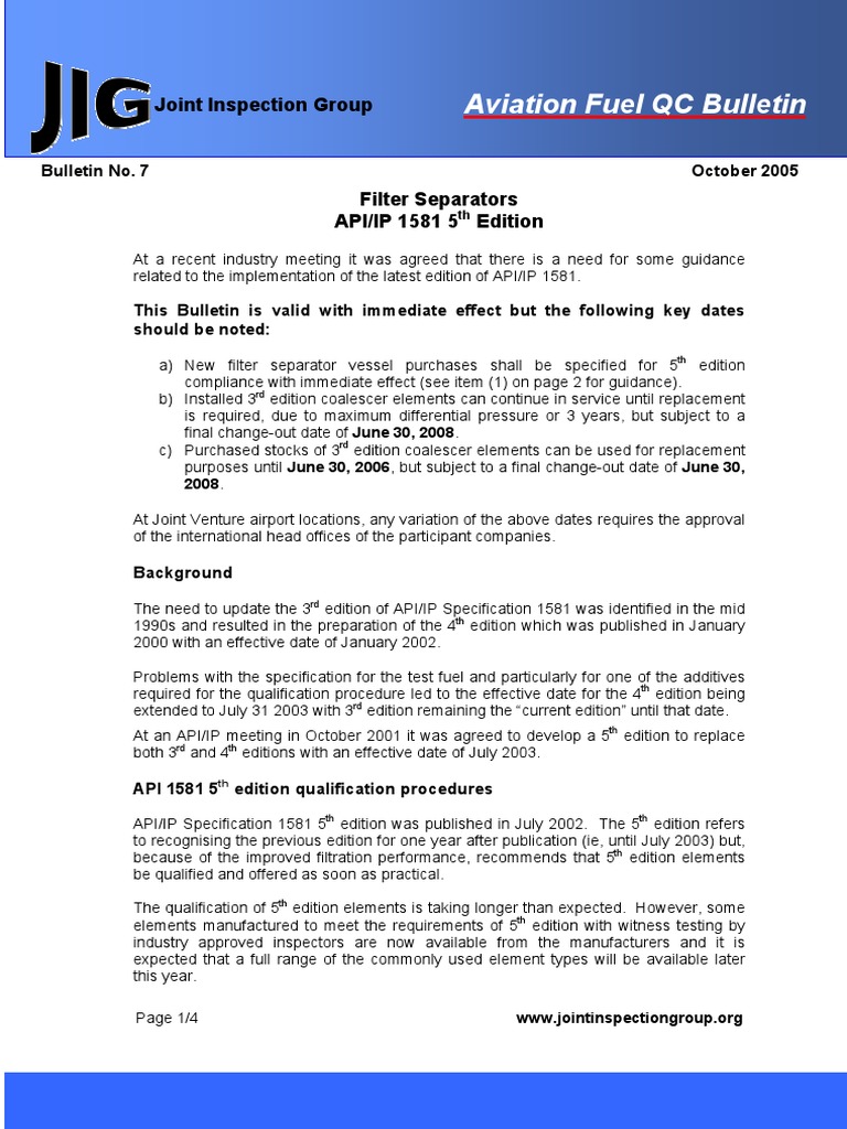 API/IP 1581 5th Edition Compliance Guide | PDF | Specification ...