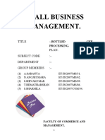 Small Business Management.: Title:-Business Plan. Subject Code: - Department: - Group Members