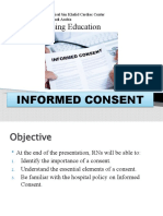 Nursing Education Department: Informed Consent Informed Consent