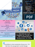 Facebook and Twitter As Tools For Re-Establishing Democracy in India