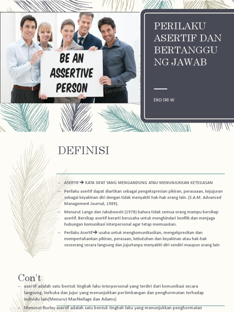 Memahami Perilaku Asertif | PDF