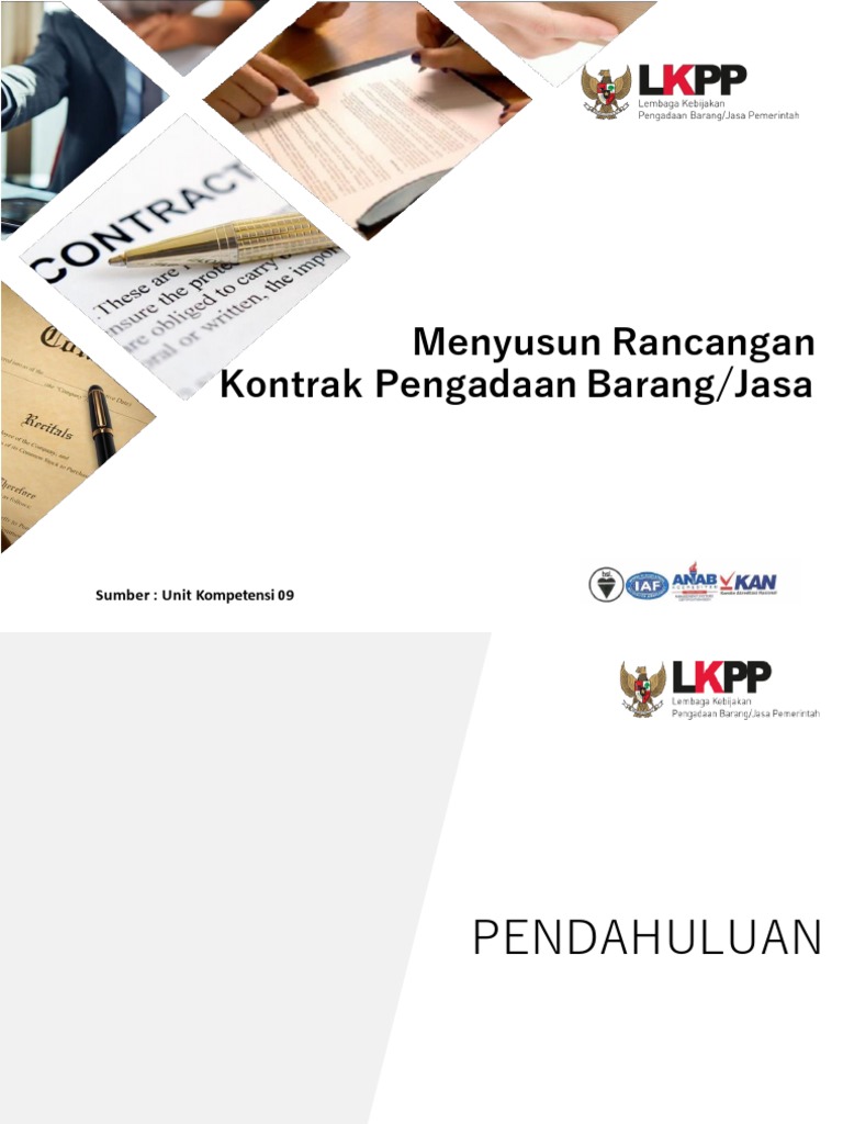 Menyusun Rancangan Dokumen Kontrak Pengadaan Barang Dan Jasa PDF | PDF