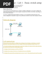 Packet Tracer - Lab 1: Basic Switch Setup: Network Diagram