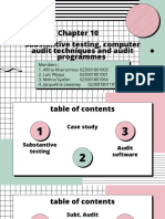 Substantive Testing, Computer Audit Techniques and Audit Programmes