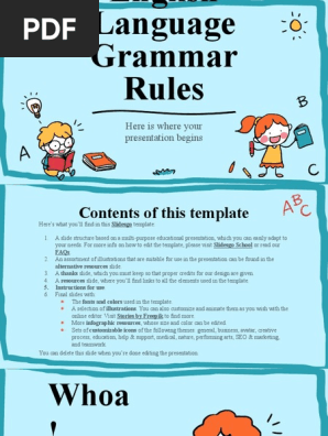 English Language Grammar Rules by Slidesgo