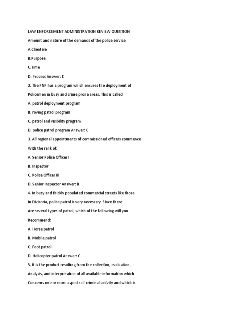 LEA Reviewer | PDF | Inspector | Police