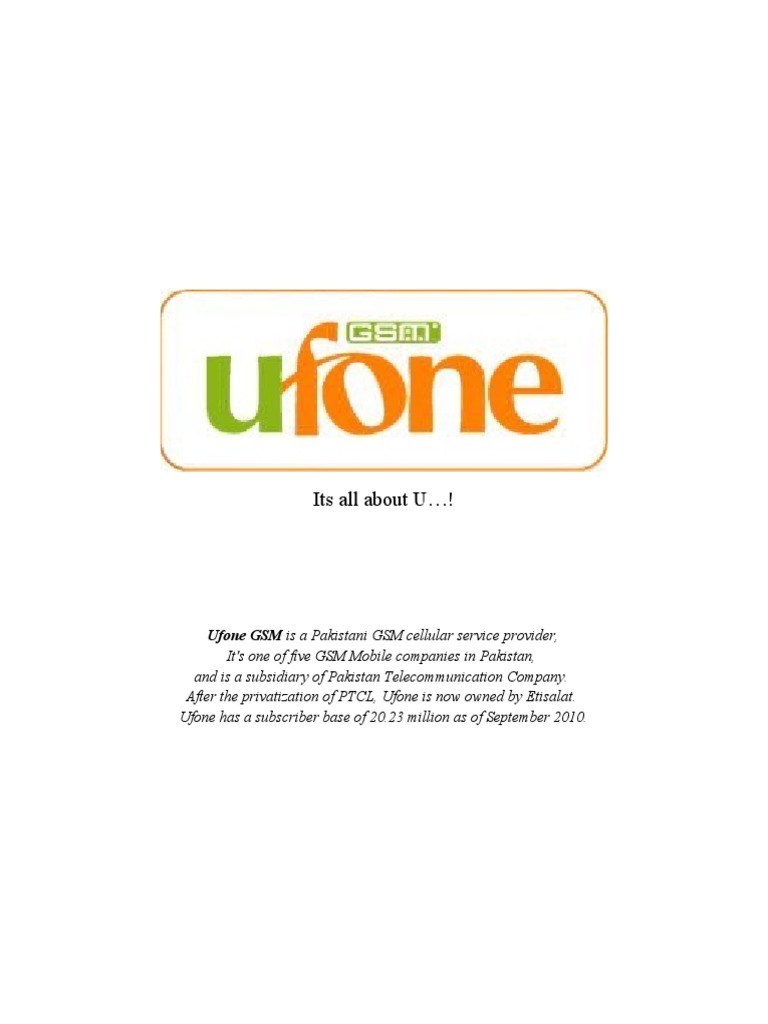 Ufone: Leading GSM Provider in Pakistan | PDF