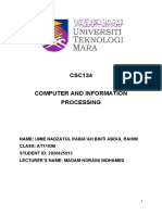 CSC134 Computer and Information Processing