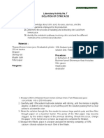 Isolation of Citric Acid