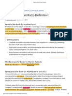 Book-to-Market Ratio Definition - Investopedia