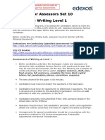 Set 10 ESOL (QCF) Guidance For Assessors - Writing L1