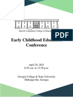 JHL Coe Early Childhood Education Conference Program