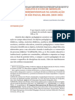 O Ensino Do Relevo e o Uso de Modelos Análogos Tridimensionais Na Legislação Do Estado de São Paulo, Brasil (1835-2011)