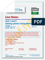 Live Notes SYSTEM OF EQUATIONS 1.16 UNIT 1 AA-HL
