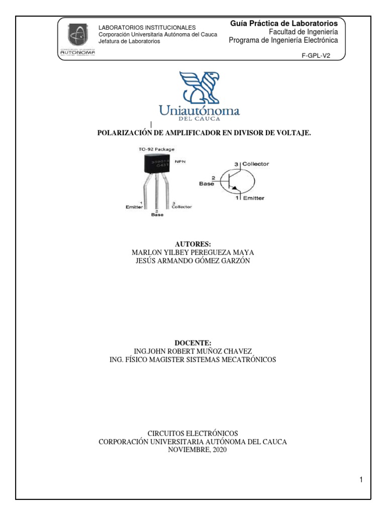 Transistor BJT en Corte y Saturacion PDF Transistor Transistor de
