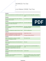 Scrum Master Advanced: Pre-Test: Response Summary