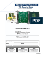 GRADE 11 Learning Module 2 Semester Finals: General Mathematics