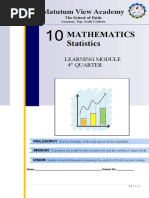 Mathematics Statistics: Matutum View Academy