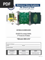 GRADE 11 Learning Module 2 Semester Prelims: General Mathematics