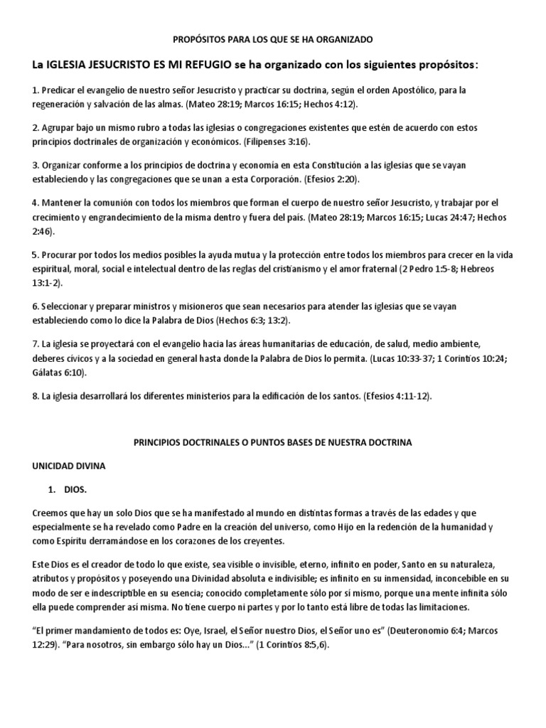 Principios Doctrinales de la Iglesia | PDF | Iglesia cristiana | Cristo ...
