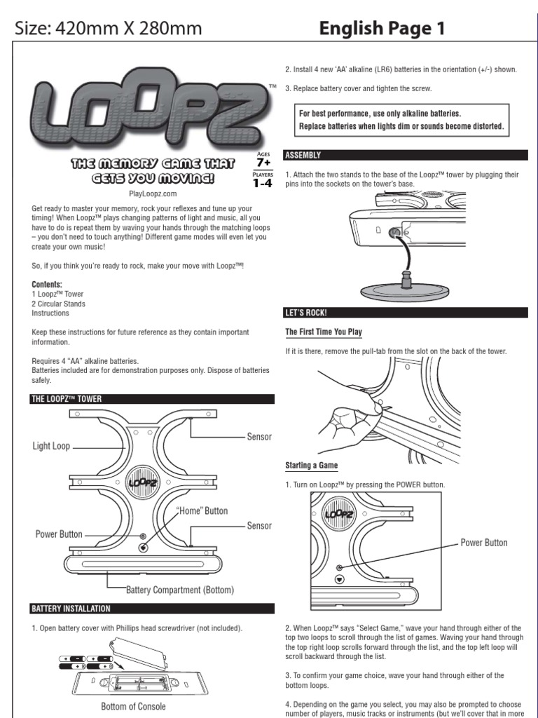 Loopz Instructions PDF Radio Federal Communications Commission