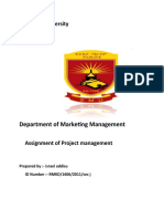 ST - Mary's University: Department of Marketing Management