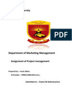 ST - Mary's University: Department of Marketing Management