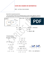 Corrección Del Examen de Matemática