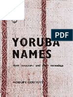 Modupe Oduyoye Yoruba Names 1972