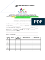 Formato Modelo de Informe de Tutoría.