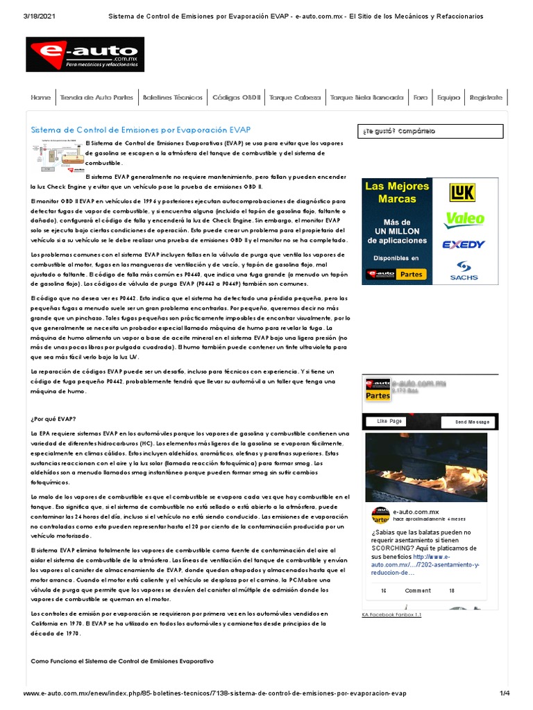 Sistema de Control de Emisiones Por