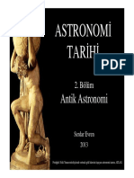 Astronomi Tarihi 2. Bölüm Antik Astronomi. Serdar Evren