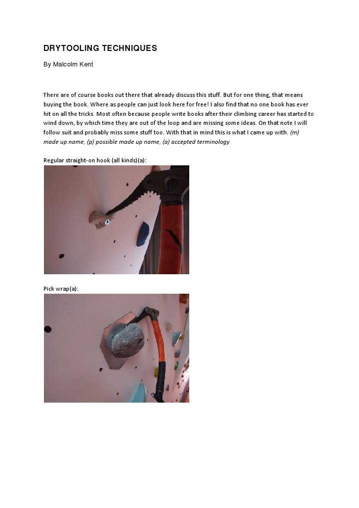Dry Tooling Techniques | PDF | Home & Garden