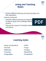 Unit 2 - Learning and Teaching Styles: Educational Solutions For Workforce Development