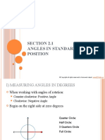 Section 2.1 Angles in Standard Position