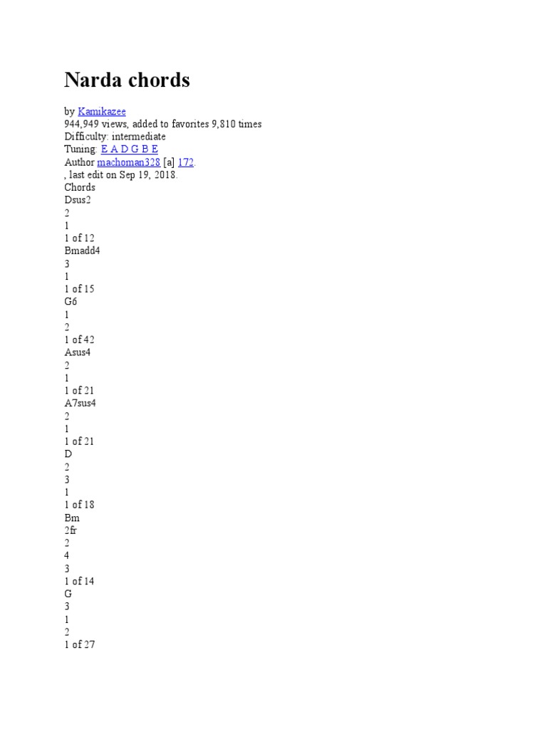 Narda Chords | PDF