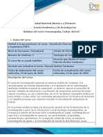 Syllabus del curso Cromatografía