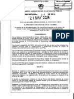 Decreto No. 00943 - Por La Cual Se Actualiza El Modelo Estandar de Control Interno - MECI