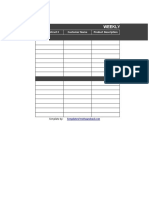 Weekly Production Schedule Template