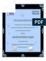 Diploma de ParticipaciÓn de Ian