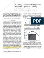 Silicon Waveguide Grating Couplers with Engineered Coupling Strength for Optimized Fiber Coupling