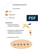 Receta Brochetas de Frutas