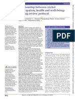 Relationship Between Cricket Participation, Health and Well-Being: Scoping Review Protocol