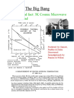 The Big Bang: Observational Fact: 3K Cosmic Microwave Background