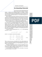 3.5 Coefficients of The Interpolating Polynomial: Interpolation and Extrapolation