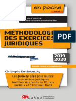 (En Poche) Christophe Doubovetzky - Méthodologie Des Exercices Juridiques-Gualino (2019)